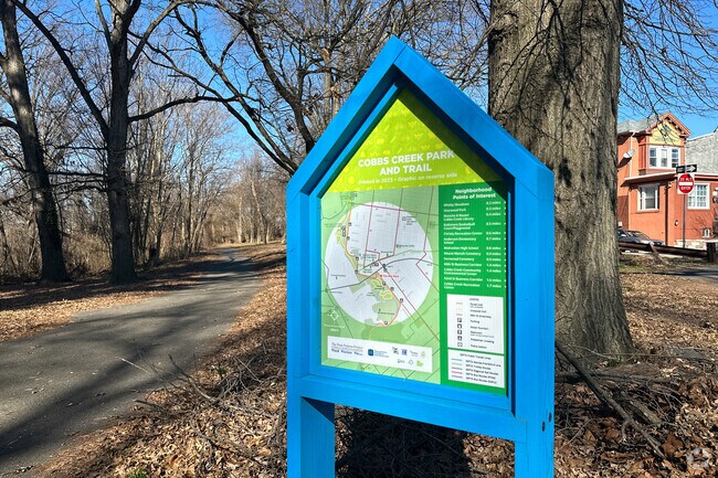 Cobbs Creek Trail stretches through Paschall, connecting the community.