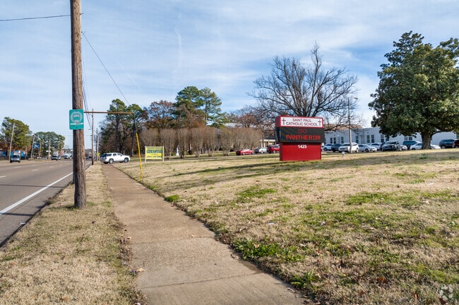 Sidewalks make getting to St. Paul School in Memphis a breeze.