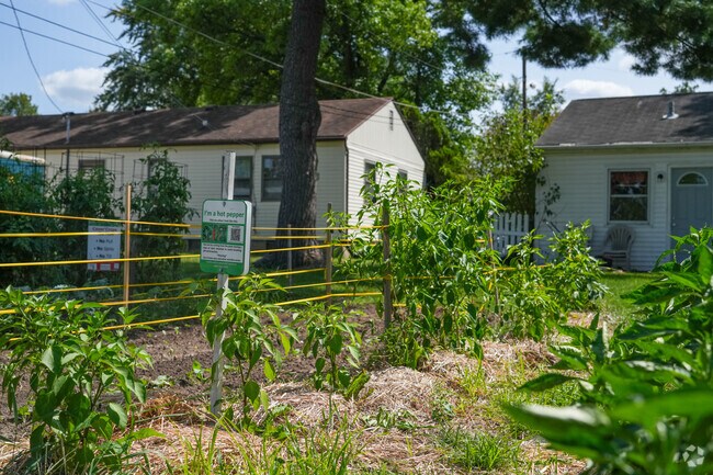 Residents of Vinton love the convenience of sharing gardens throughout their neighborhood.
