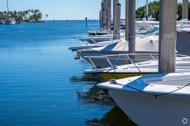 Boats dock at the marina inside Matheson Hammock Park in Coral Gables.