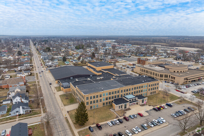 Connersville Middle School is centrally located in Connersville.