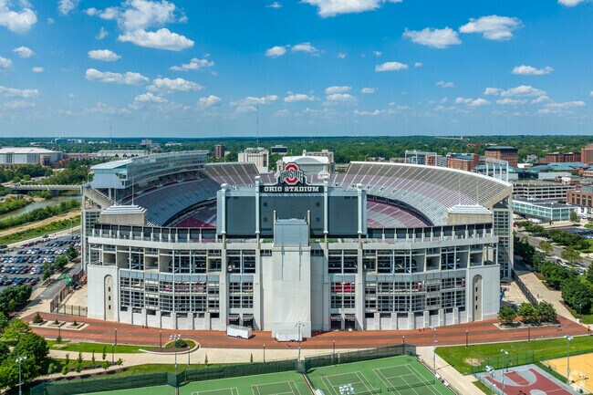 The Ohio State University football stadium is only a couple of miles away from Brentwood Park.