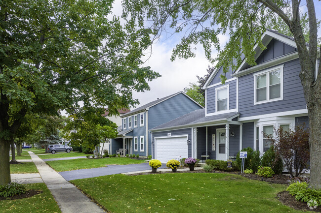 Mature trees offer some shade and privacy in the neighborhood of Cambridge Chase.