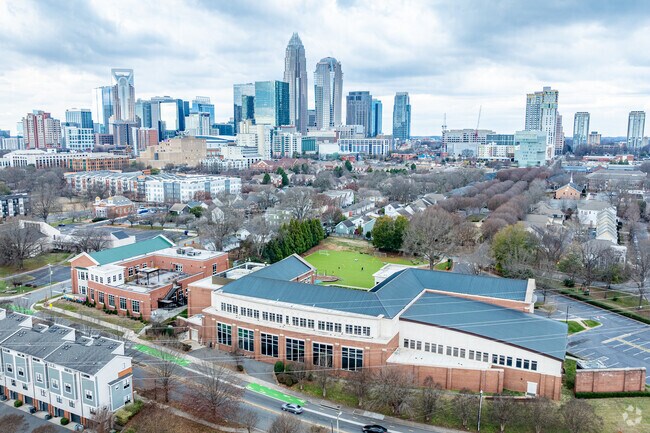 The campus of Trinity Episcopal School sits within a stone throw of uptown Charlotte.