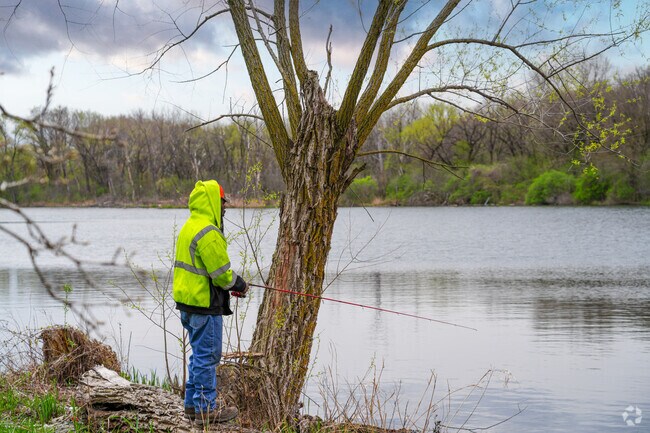Residents of Dolton enjoy fishing at one of the many nature preserves in the area.