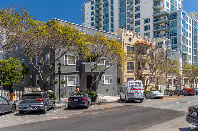 Low rise apartments and condos make up the majority of Cortez Hill's residential options.