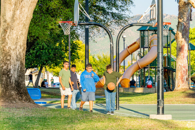 Woodland Park in Armada is alive with kids enjoying after-school basketball games.