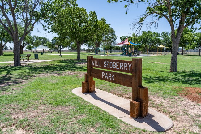 Will Sedberry Park features a playground, basketball court, and plenty of open space.