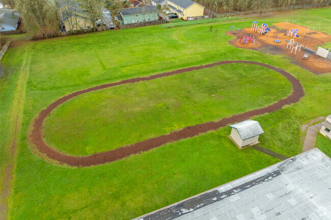 McCornack Elementary School has a track for students to run on in Eugene, Oregon.
