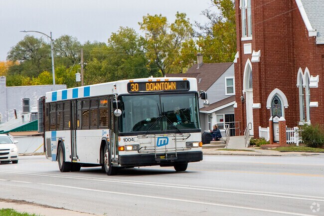 Public transportation can be found throughout the Miller Park-Minne-Lusa neighborhood.