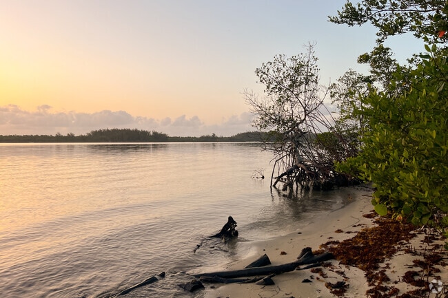 A serene moment of the sunrise at Cove Road Park.