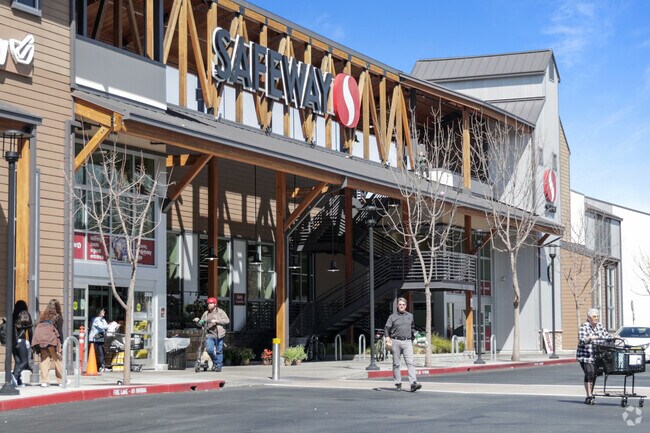 Daily life Residents exiting Safeway in Northgate.