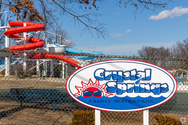 Crystal Springs Family Water Park in Dunhams Corner is a seasonal waterpark with a lazy river and waterslides.