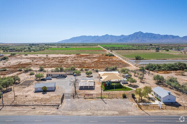 A captivating aerial view of Maricopa Village Adventist School in Laveen.