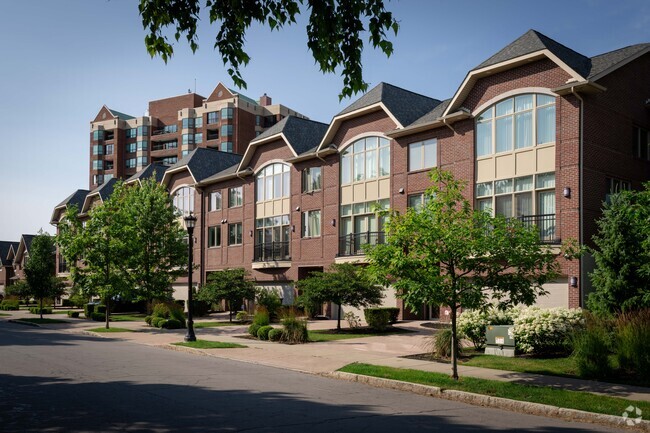 Buffalo's Waterfront in a nutshell:  townhouses and condominiums surrounded by a lake and parks.