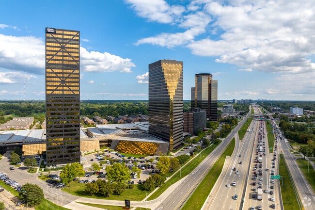 The familiar skyline of Southfield Town Center houses many of the city's largest businesses.