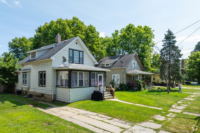 A row of bungalows lines this street in North End Square, Rockford.