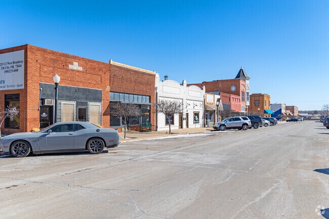 Downtown also has newer buildings for residents to shop and visit.