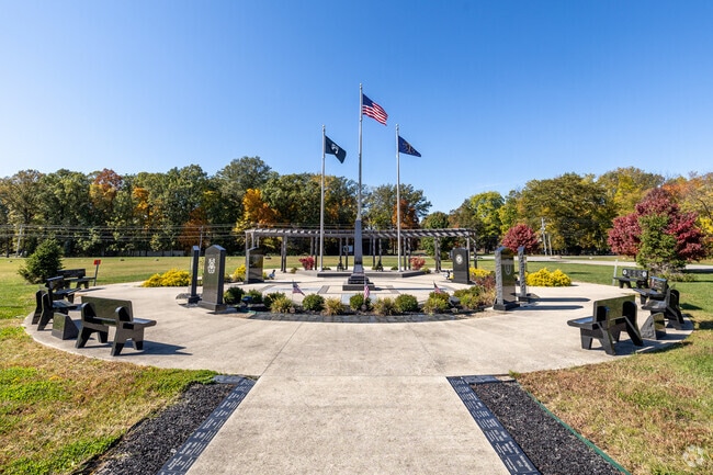 New Palestine is the home to the Hancock County Veterans Memorial.