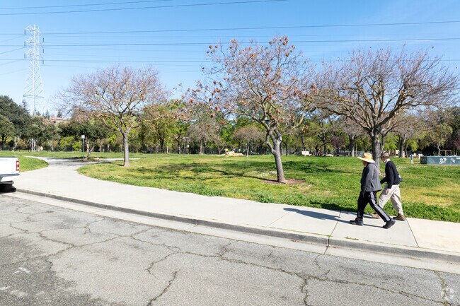 Enjoy a pedestrian-friendly lifestyle with scenic sidewalks in Crossgate.