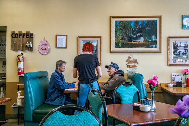 Gladstone residents enjoy the friendly service at Mike's Corner Cafe.
