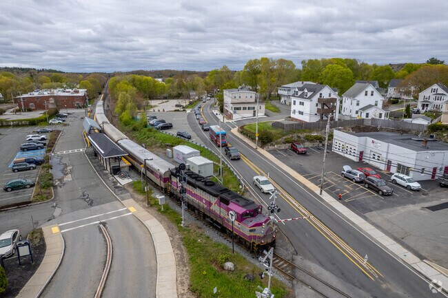 The commuter rail has a local stop in downtown Acton.