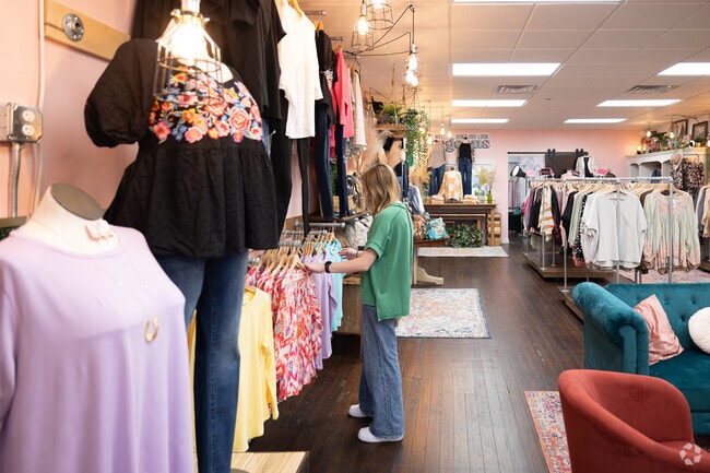 Happily Ever Co. in Greenville has a wonderful selection of women's clothing in a variety of sizes.