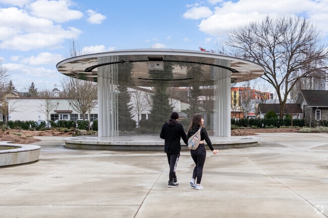 Take a lovely stroll through Downtown Park in Downtown Redmond.