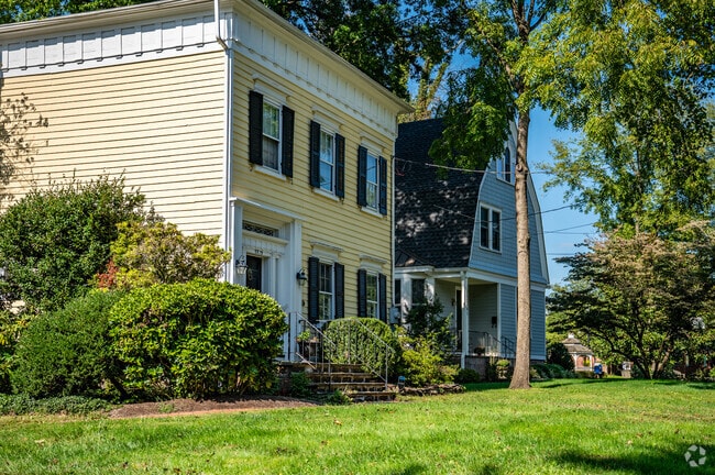 Two-story historic homes add charm to Lawrenceville neighborhoods.