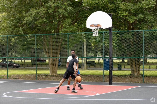 Play a game of basketball at the nearby Daffin Park basketball courts.