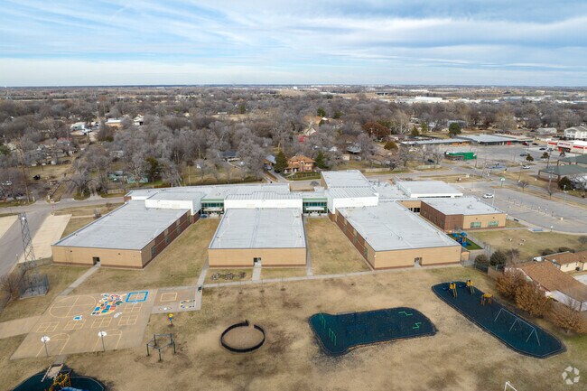 This is an aerial view of Ortiz Elementary School.