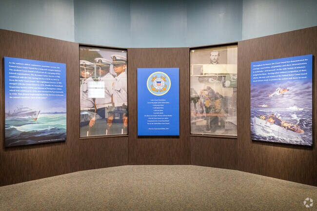 The US Coast Guard Academy Museum, minutes from Downtown New London, offers a rich history.