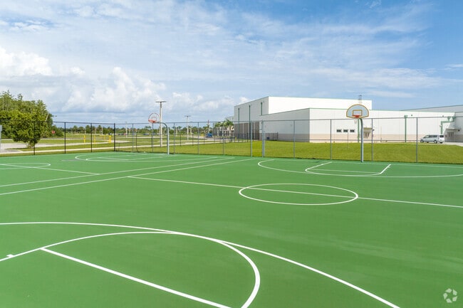 Bonita Springs High School in Bonita Springs has several basketball courts for students to play.