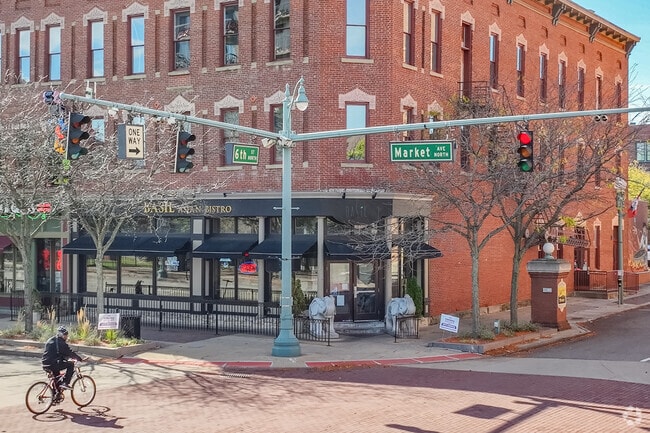 Basil Asian Bistro has a great spot and easy access at the corner of 6th and Market in Canton.