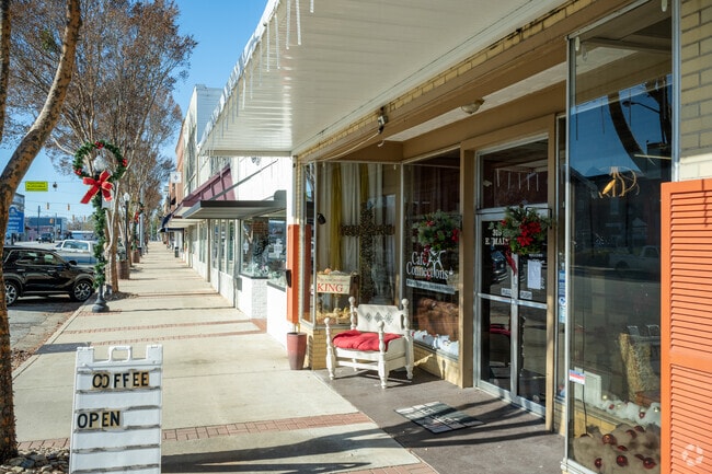 Residents can stop in for a coffee at a local cafe in Pickens downtown.