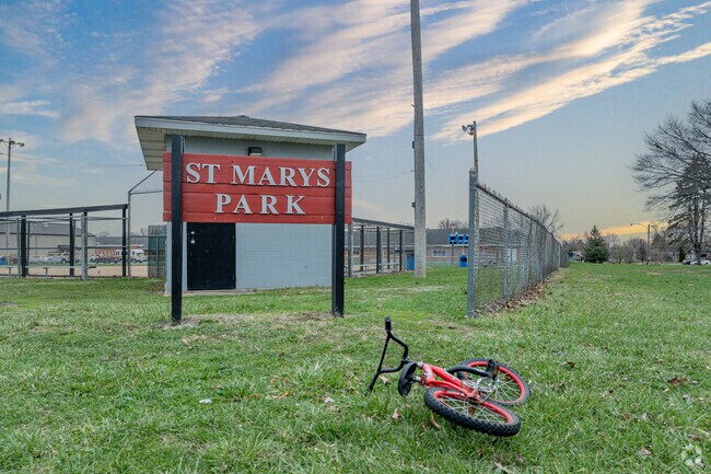 Your kids will love riding a bike to the baseball field at St. Mary's Park in Peru.