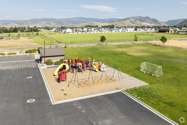 Daniels Canyon Elementary students have open fields and playgrounds to use during recess.