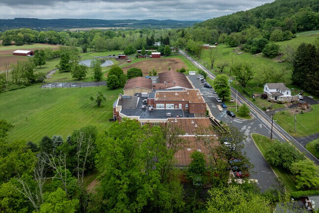 The brick facade of Ethel Hoppock Middle School in Bethlehem, NJ stands strong as a center of education and community pride.