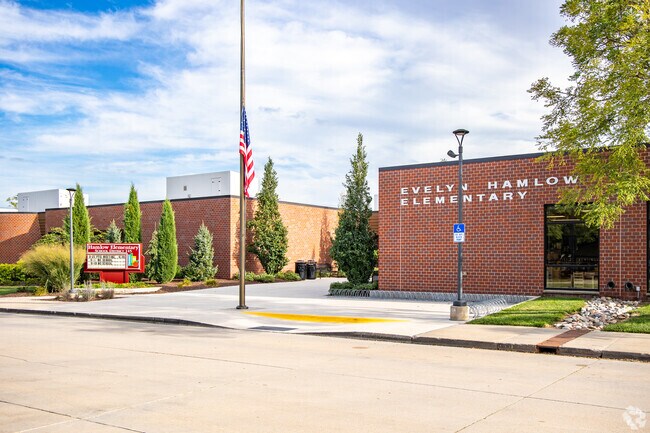 Evelyn Hamlow Elementary School is easily accessed by the surrounding community.