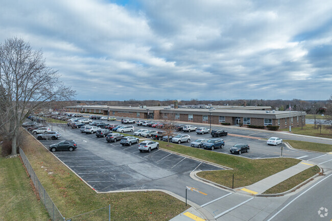 The parking lot at Bay Lane elementary School.