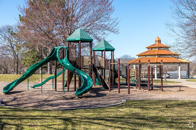 The large playground and pavilion at Westchester Park are community hubs for Meredith.