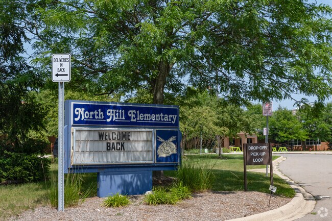 North Hill Elementary School sign in Rochester.