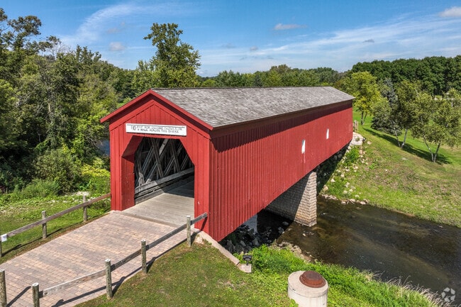 Covered Bridge Park is home to the last covered bridge in Minnesota.