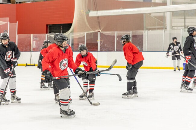 Ridgefield residents are able to practice hockey on the ice at Moylan Iceplex.