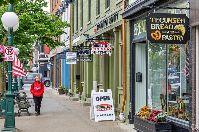 Tecumseh's walkable downtown is filled with dozens of shops and restaurants for locals to peruse.