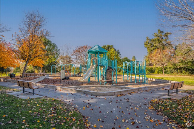 Independence Park ignites the curiosity of young children with its colorful play area.