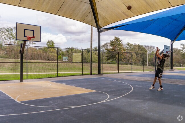 Gumtree Park in Park Hill features several basketball courts, a stage, walking path, and more.