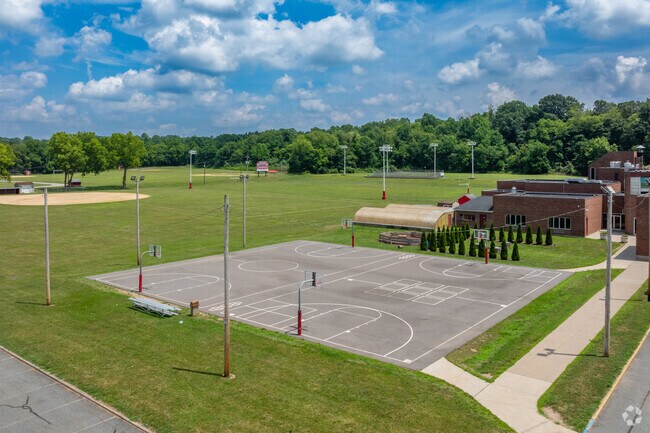 Belvidere High School offers beautiful basketball courts and athletic fields for students.