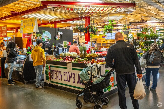 King Avenue Plus shoppers can find produce, meat, and dairy at Flint Farmers Market downtown.