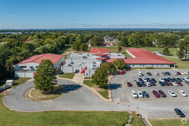 Randall G. Lynch Middle School is located west of I-49.